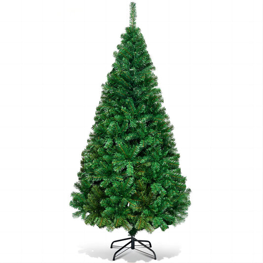 6Ft Artificial PVC Christmas Tree Stand Indoor Outdoor Green