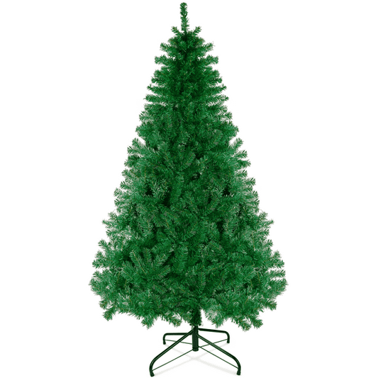 GIKPAL 6FT Artificial Christmas Tree W/ 800 Tips, Holiday Xmas Tree for Indoor Outdoor Decor, Fir Christmas Tree with Metal Base - Green